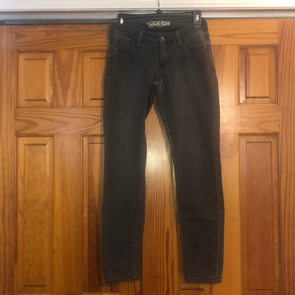 Gray Old Navy RockStar Jeans with Stretch - Picture 3 of 4